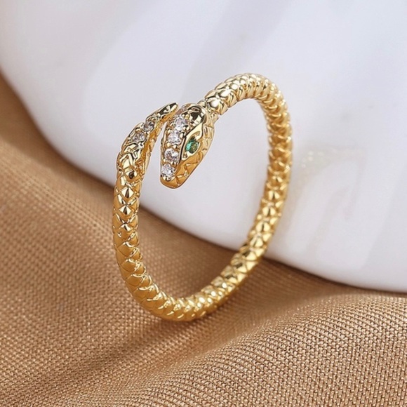 Jewelry - 18K Gold Plated Adjustable Snake Ring for Women